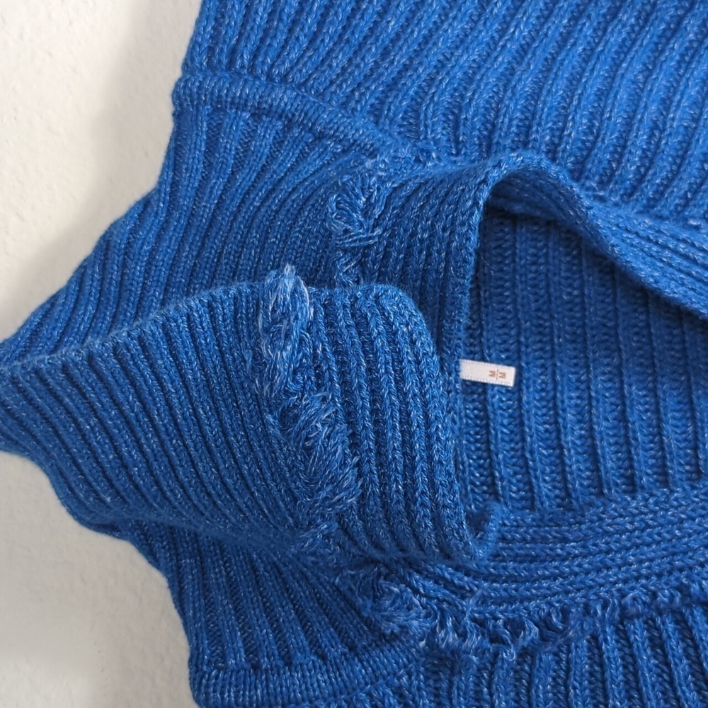Free People Marlies Sweater Women's Medium Blue Shirt - Picture 12 of 16
